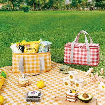 25L aluminiumfilm het Kamperen de Picknick die van de Lunchzak Buitengewoon brede Geïsoleerde Koelere Zakken vouwen
