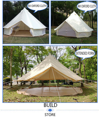 45 X 77cm Hotel Outdoor Event Tent Waterproof Windproof Retardant Canvas Bell Shape