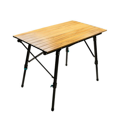 L'alluminio del metallo 90CM piega il picnic piegante di legno portatile del giardino della Tabella
