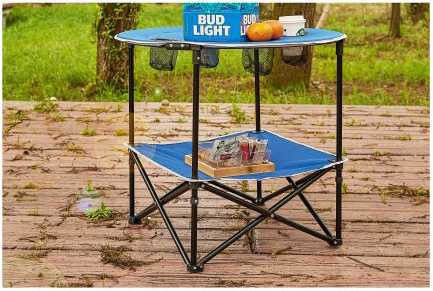Runder Ultralight Oxford-Campingtisch-Stuhl stellte Reise-Klapptisch mit Becherhalter ein