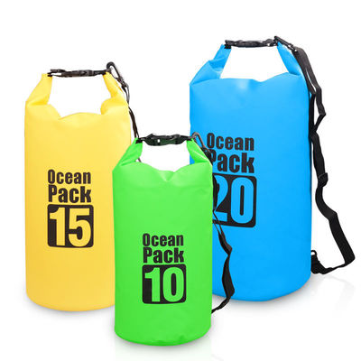 Outdoor 10L Kuru Sırt Çantası Su Geçirmez 20l Kuru Çanta Sırt Çantası 500D PVC