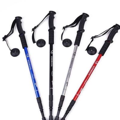 135cm 300g Light Aluminium Anti Shock เสาเดินป่า Telescopic Summit Trekking Poles