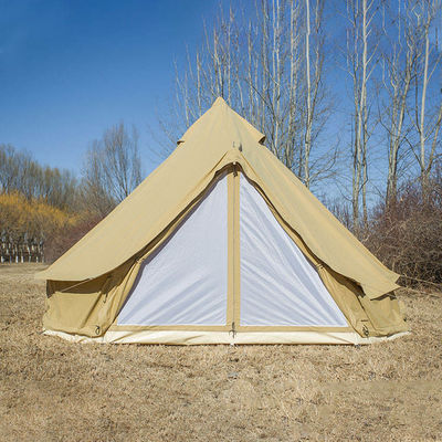 3m Beige Color Fireproof Bell Yurt Tent Camping Tripod Steel Frame Teepee 320gsm
