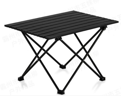 Steel Leg Long Portable Folding Camping Table Outdoor BBQ Bamboo Folding Picnic