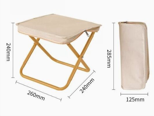 38CM Stainless Steel Camping Outdoor Chairs Portable Fishing Three Leg Folding Chair